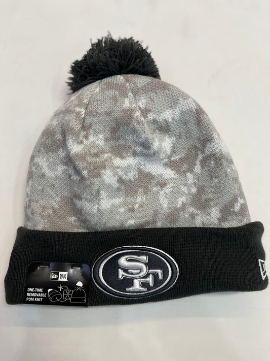 San Francisco 49ers Camo Pom Beanie - NFL Official by New Era