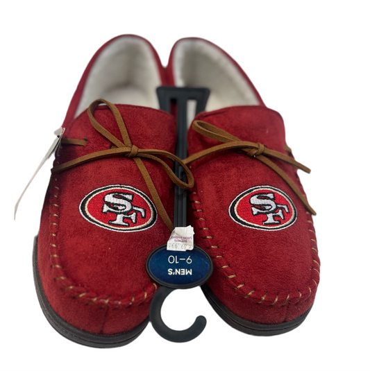 San Francisco 49ers Red Suede Moccasin Slippers