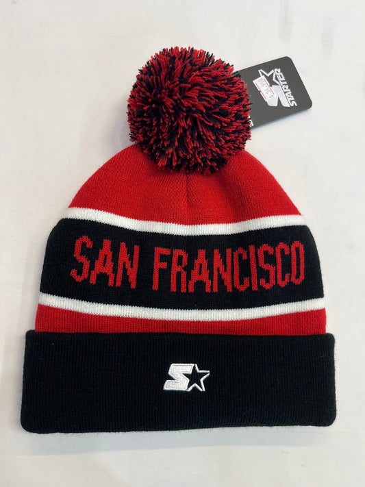 San Francisco 49ers Pom Beanie - Starter Official