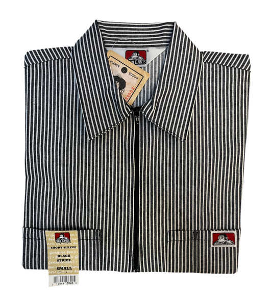 Ben Davis Short Sleeve Black Striped Shirt