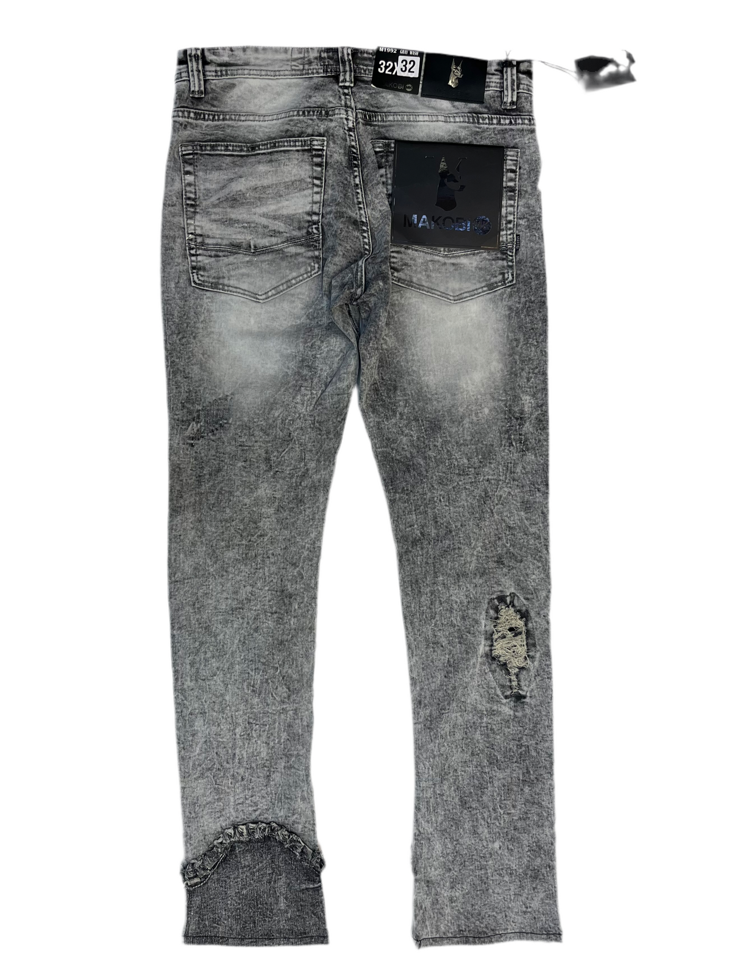 Makobi Distressed Grey Jeans