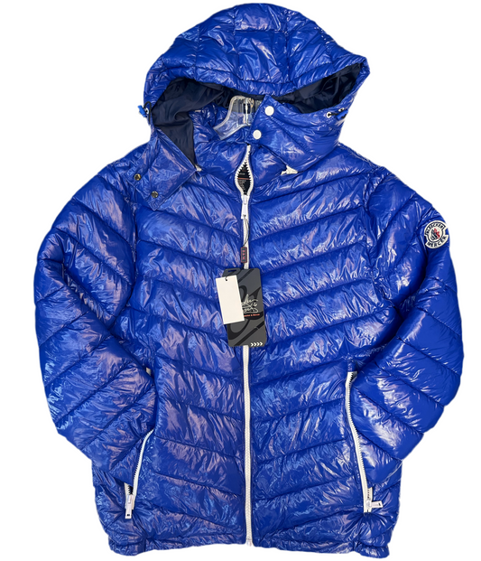 Premium Lightweight Blue Puffer Jacket with Hood