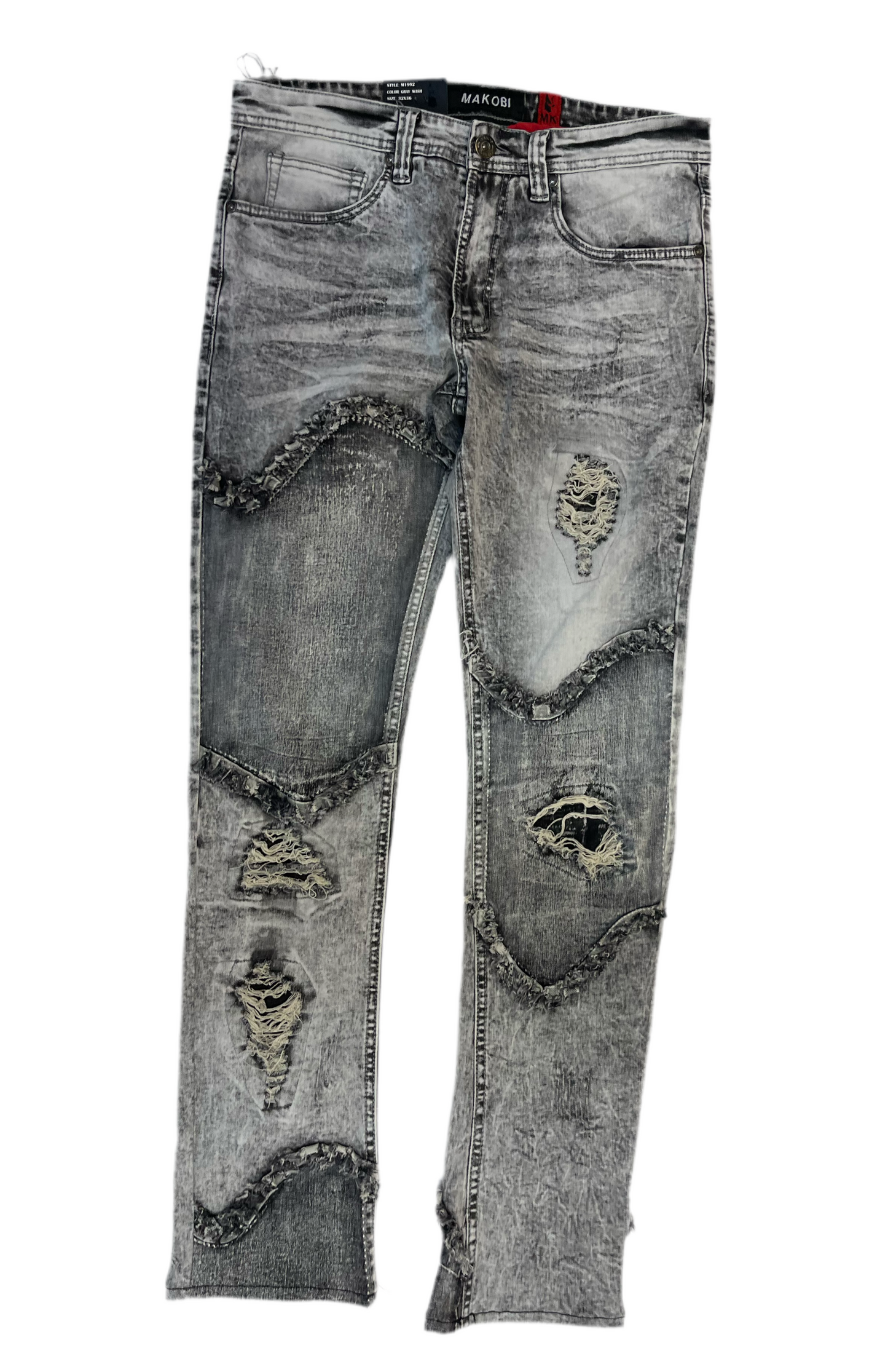 Makobi Distressed Grey Jeans