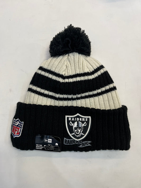 Las Vegas Raiders Pom Beanie - NFL Official by New Era