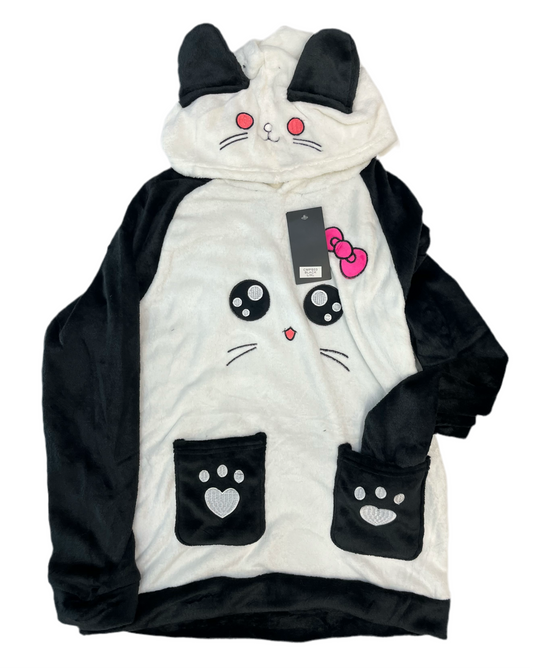 Adorable Panda-Themed Fleece Hoodie and Pants Set