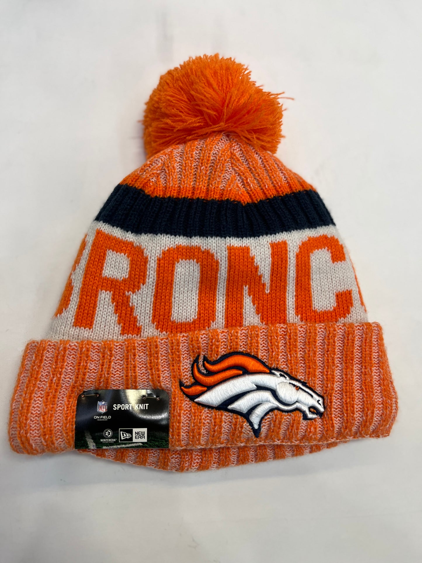 Denver Broncos Pom Beanie - NFL Official by New Era