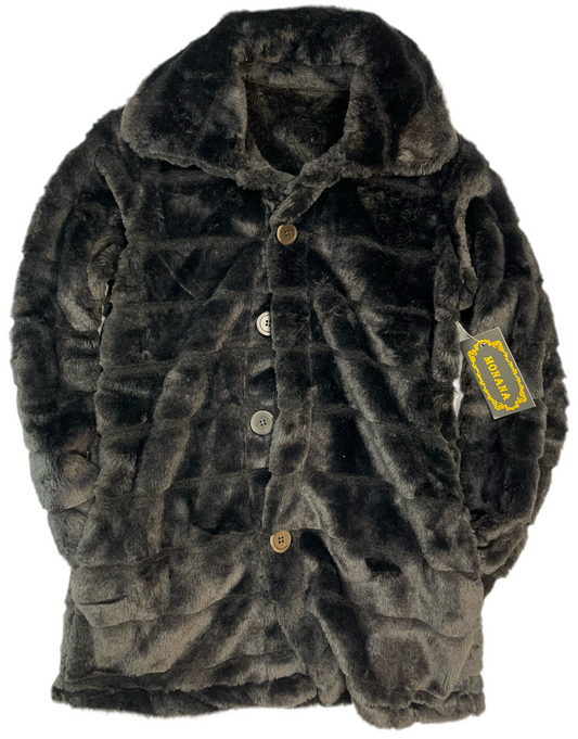 Women’s Plush Black Winter Coat