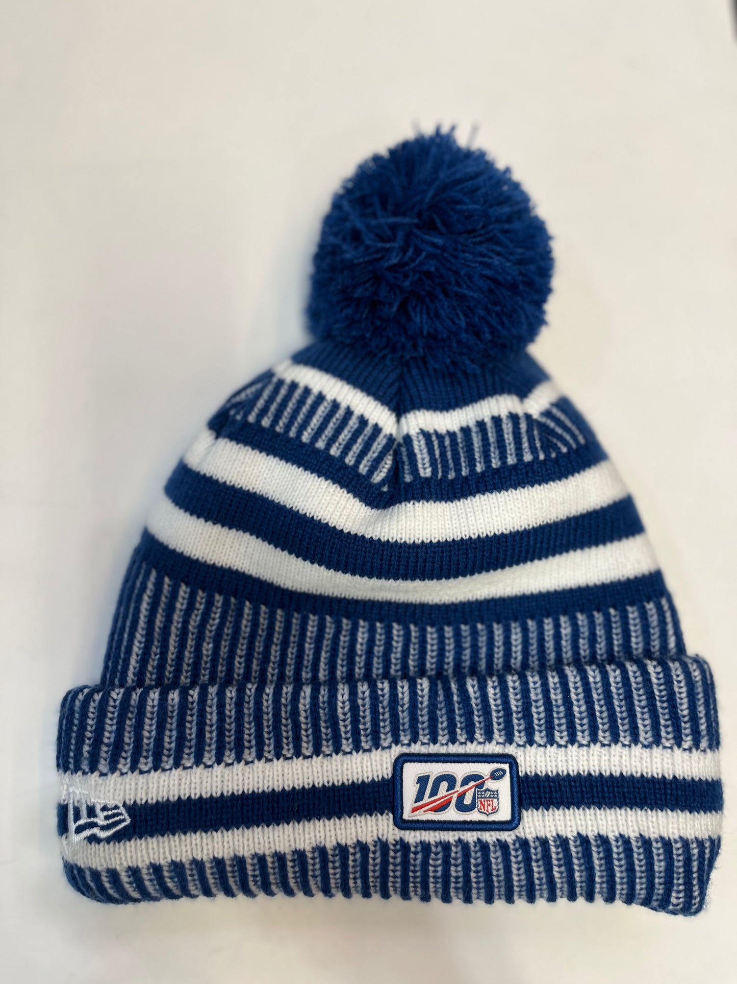 Indianapolis Colts Pom Beanie - NFL 100th Anniversary by New Era