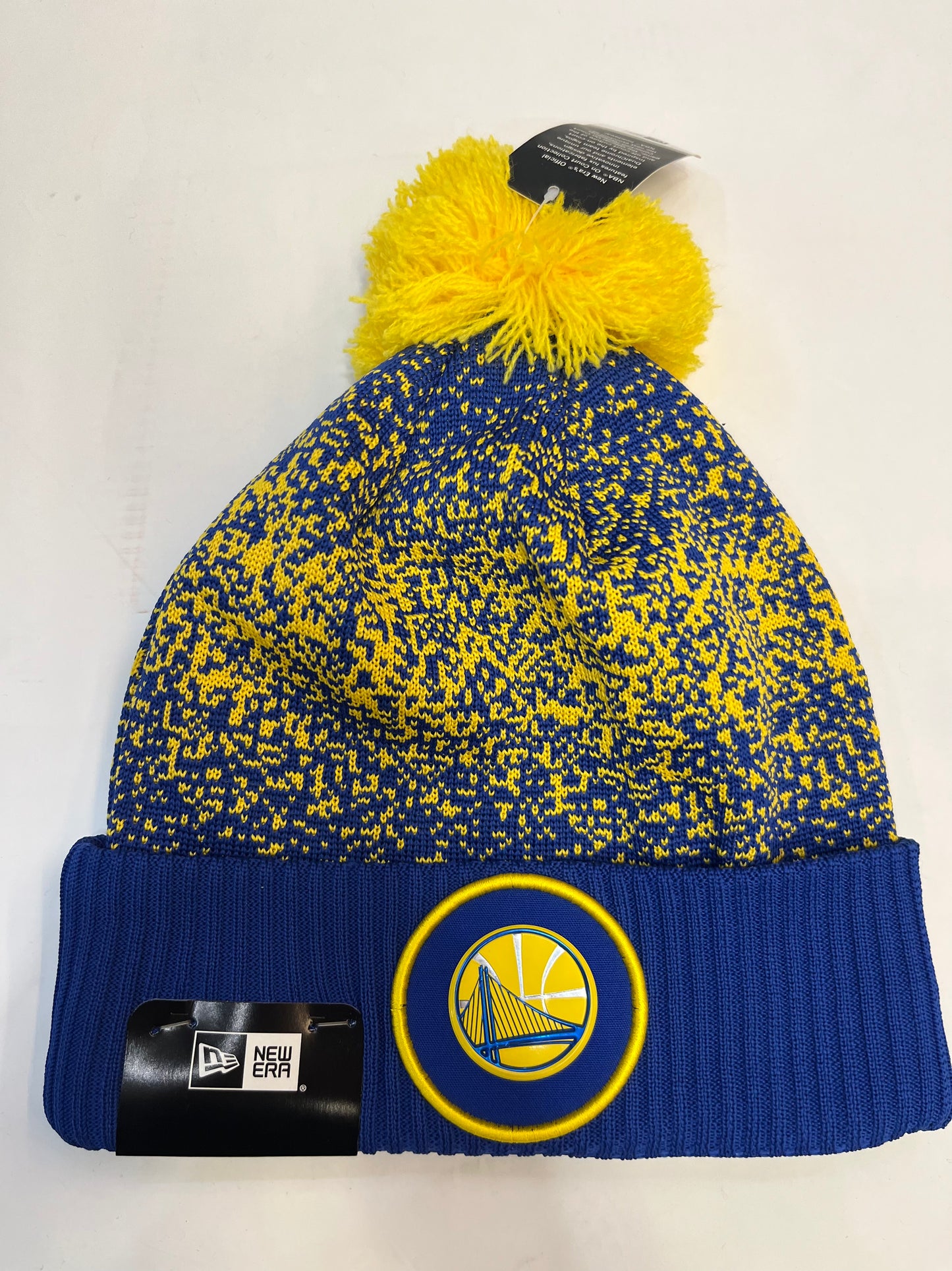 Golden State Warriors Pom Beanie - Official NBA by New Era