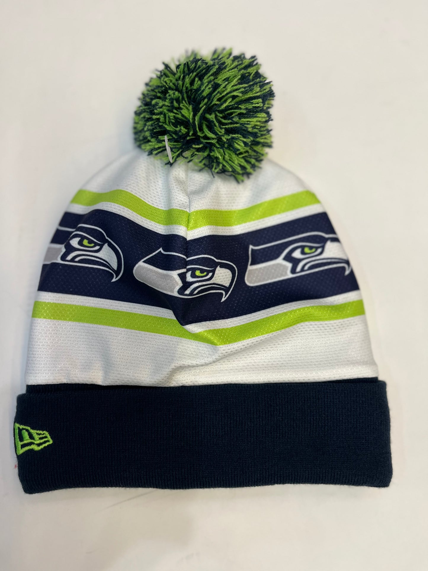 Seattle Seahawks Pom Beanie - NFL Official by New Era